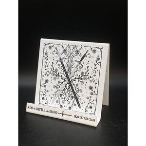 King of Battle And Blood E-Reader Book Stand Bookish Display White Plastic